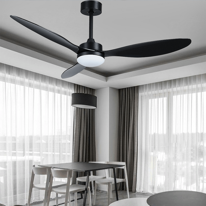 52" Fashion Ceiling Fan With Lamp, Plastic Blades and Remote Control