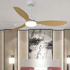 52" Fashion Ceiling Fan With Lamp, Plastic Blades and Remote Control