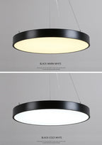 La Turbie | Black & White Thin Round Pendant Lamp