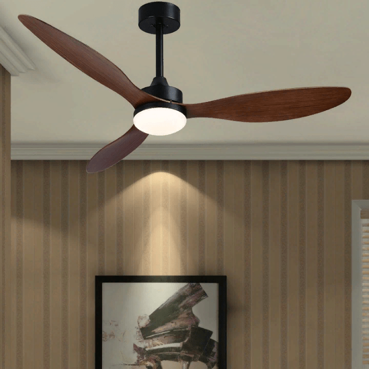 52" Fashion Ceiling Fan With Lamp, Plastic Blades and Remote Control