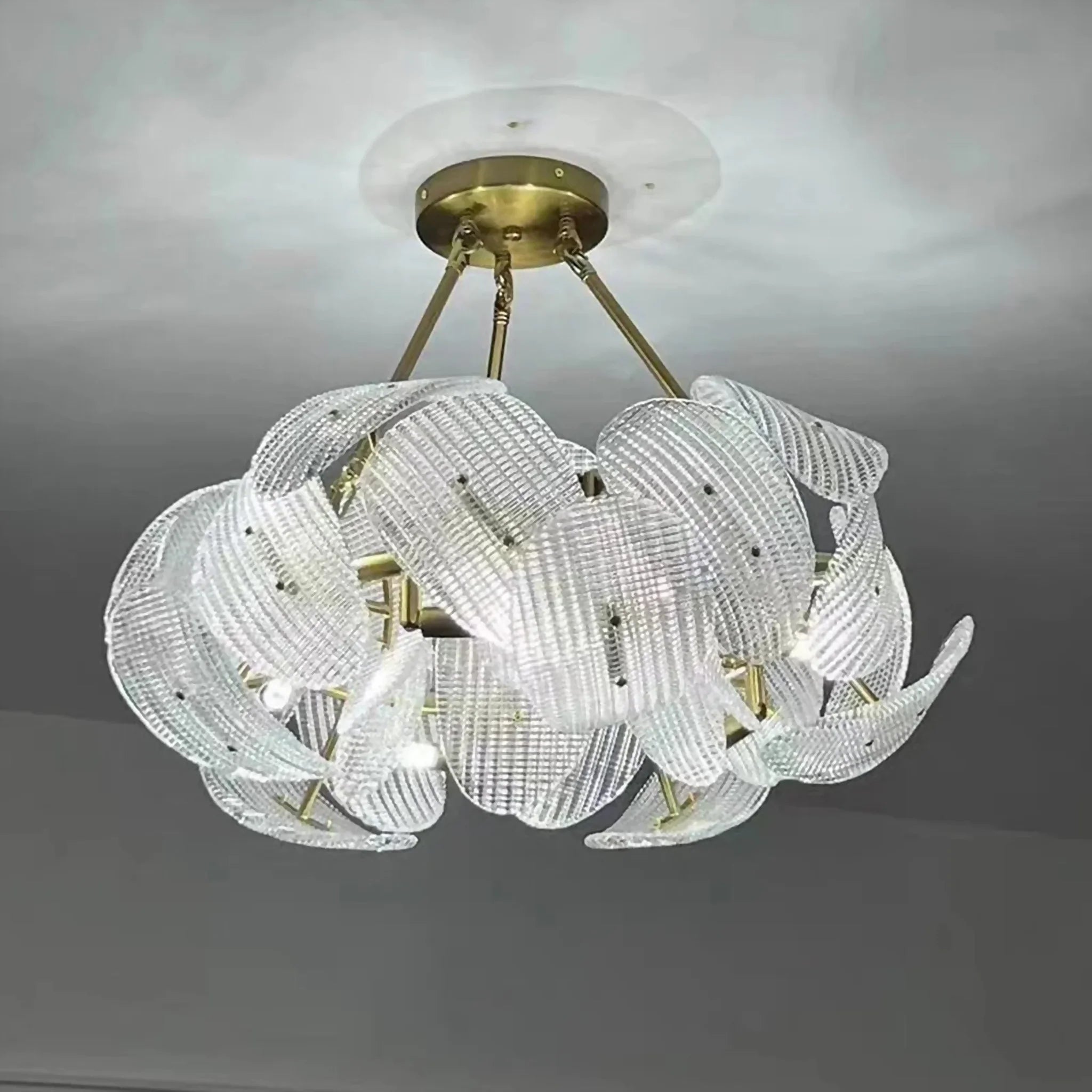 Ali | Luxury Creative Big Flower Shape Glass Chandelier