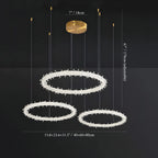 Andenne | Modern Ring Crystal Chandelier for Living Room