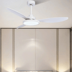 52" Fashion Ceiling Fan With Lamp, Plastic Blades and Remote Control
