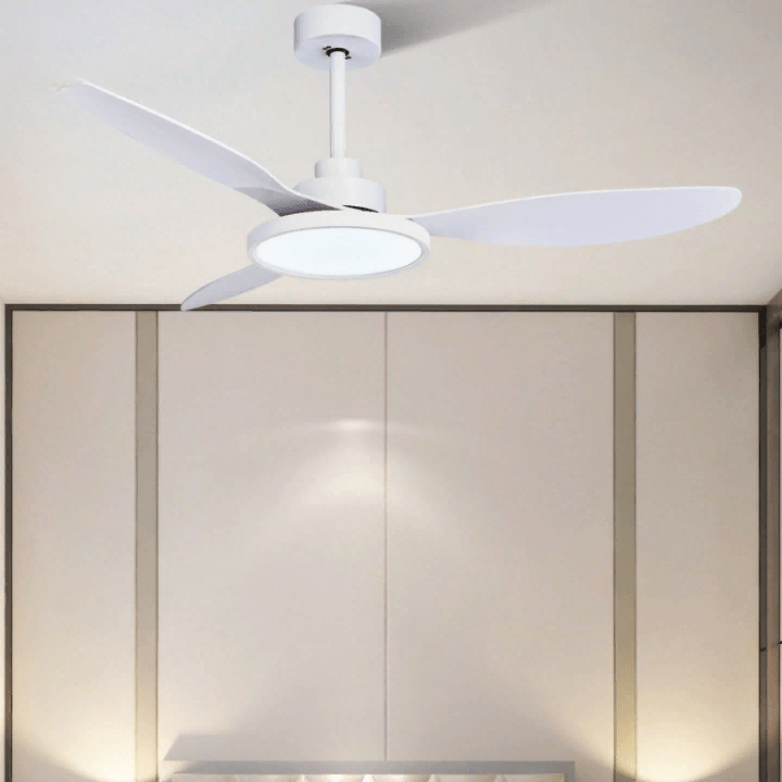 52" Fashion Ceiling Fan With Lamp, Plastic Blades and Remote Control