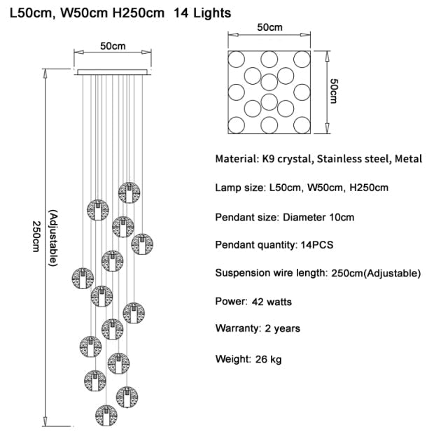Lenno | Crystal Hanging Light Fixture
