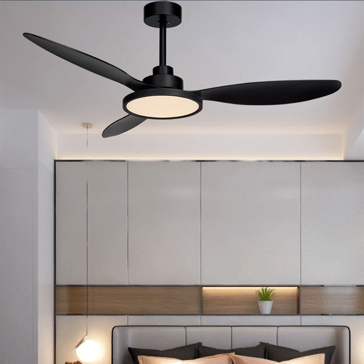 52" Fashion Ceiling Fan With Lamp, Plastic Blades and Remote Control