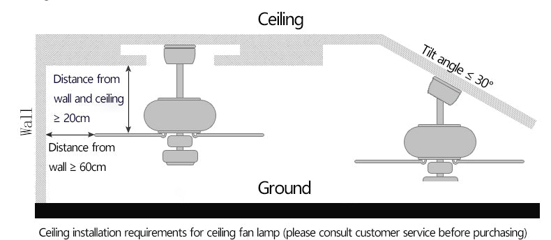 46" Fashion Ceiling Fan with Plastic Blades and Remote Control