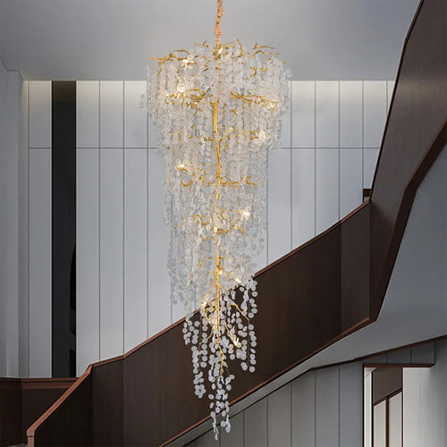 Aidone | Large Luxury Crystal Chandelier For Staircase