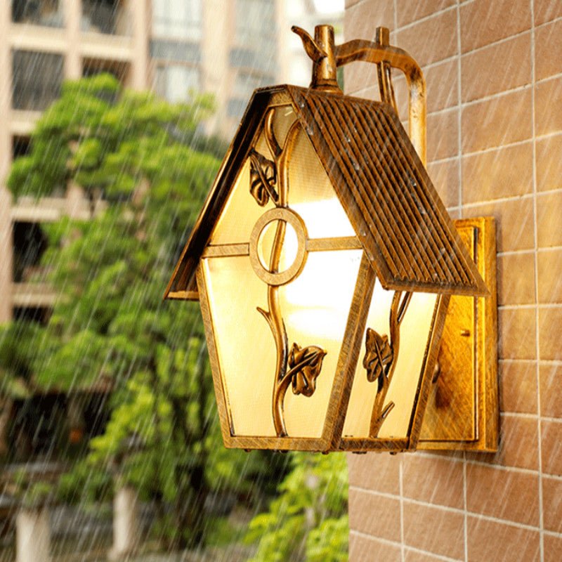Creative Outdoor LED Waterproof Wall Sconce in a Rustic Style for a Porch