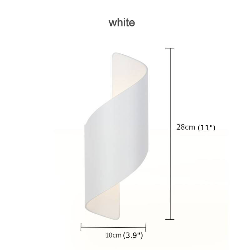 Creative White/Black Outdoor Aluminum Waterproof Wall Lamp For Courtyard