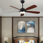 42" LED Ceiling Fan with Lamp and 5 Plywood Blades