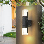 Modern Black Outdoor Waterproof LED Wall Mounted Lamp For Villa, Porch, W2"xH11.8"