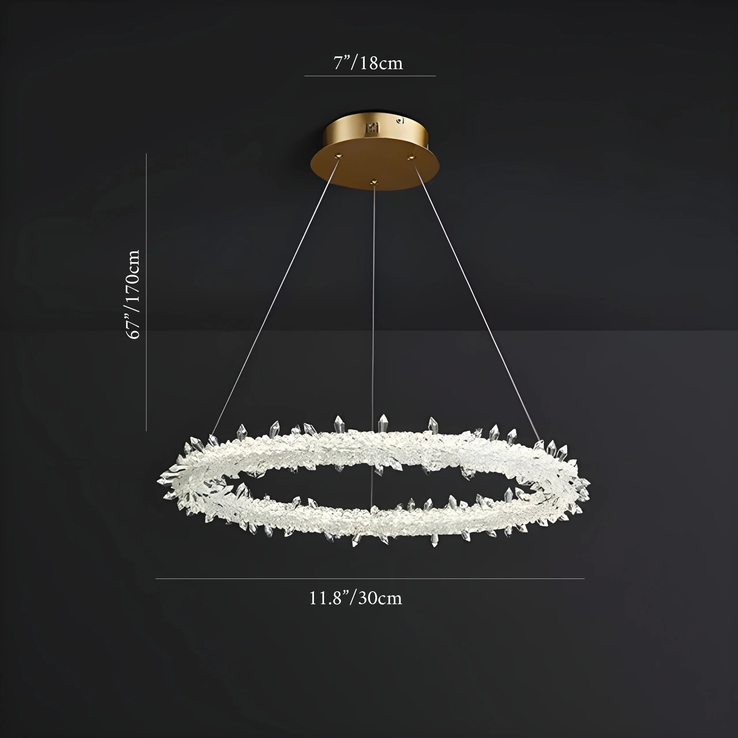 Andenne | Modern Ring Crystal Chandelier for Living Room