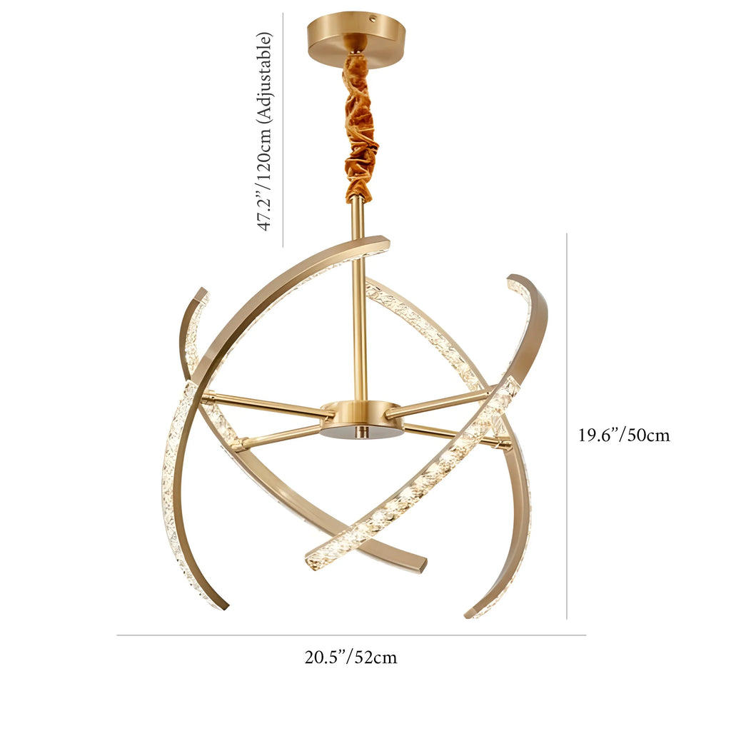 Arnasco | Creative Spherical Copper Crystal Chandelier