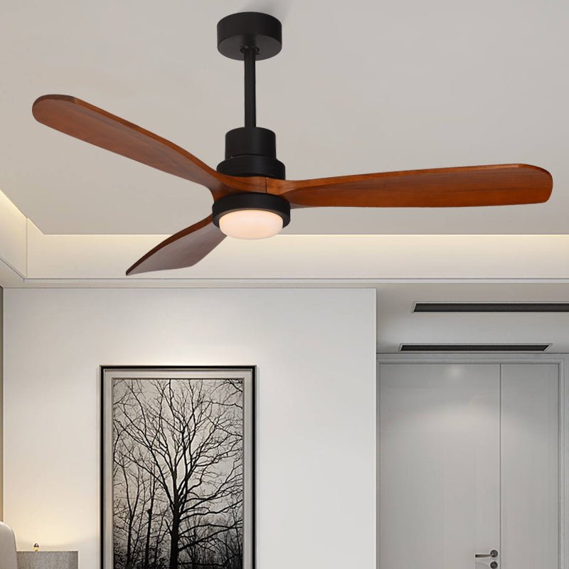 52" Modern LED Wooden Ceiling Fan with Remote Control