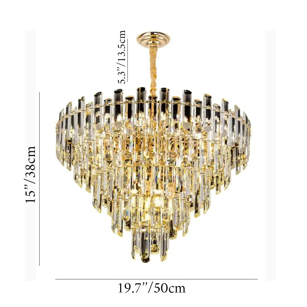 Amriswil | Contemporary Smoky Gray Chandelier for Living Room