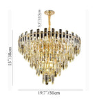 Amriswil | Contemporary Smoky Gray Chandelier for Living Room