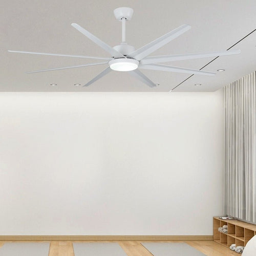 66" Modern Aluminum LED Ceiling Fan With Remote Control