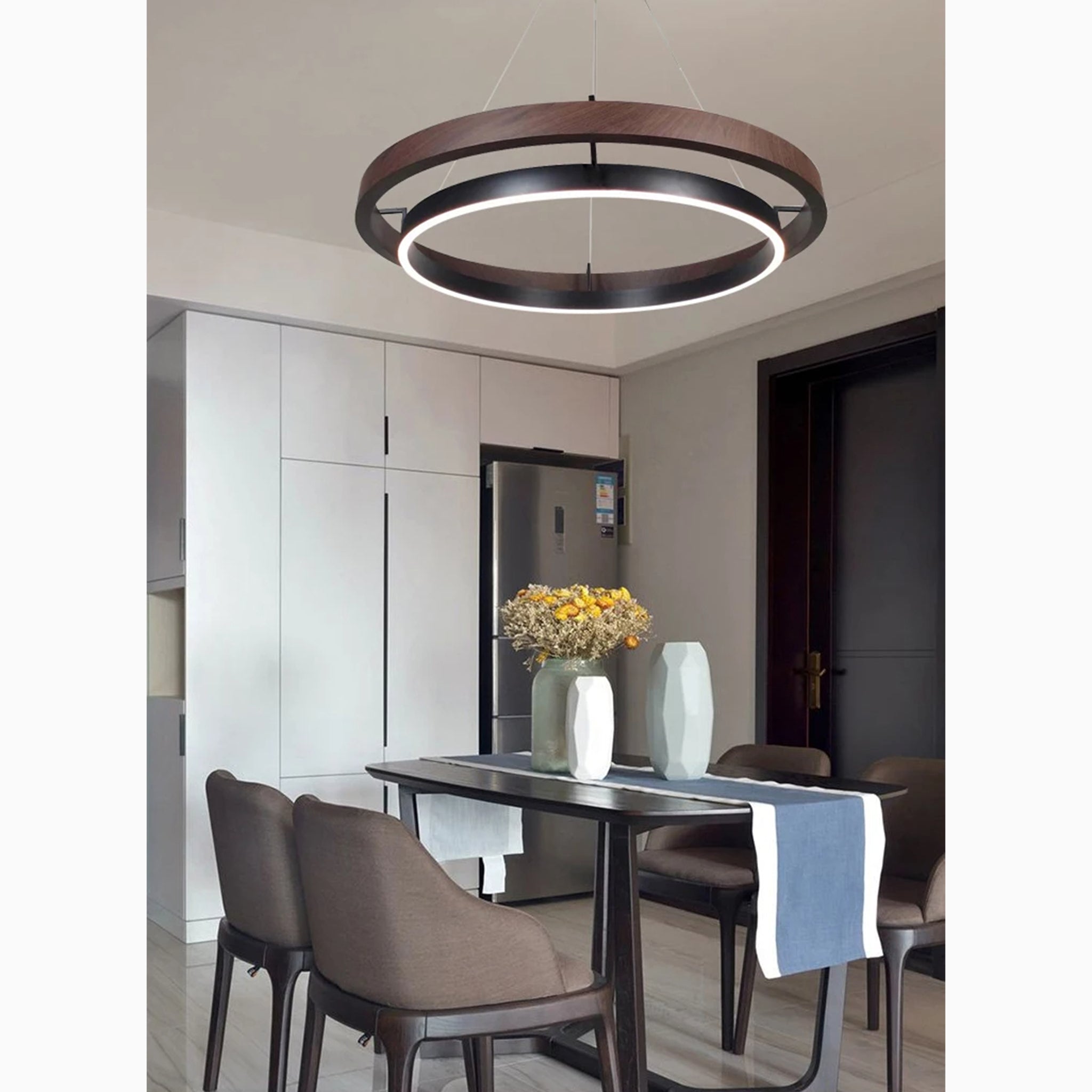Sion | Modern Minimalistic Aluminium Drum Chandelier