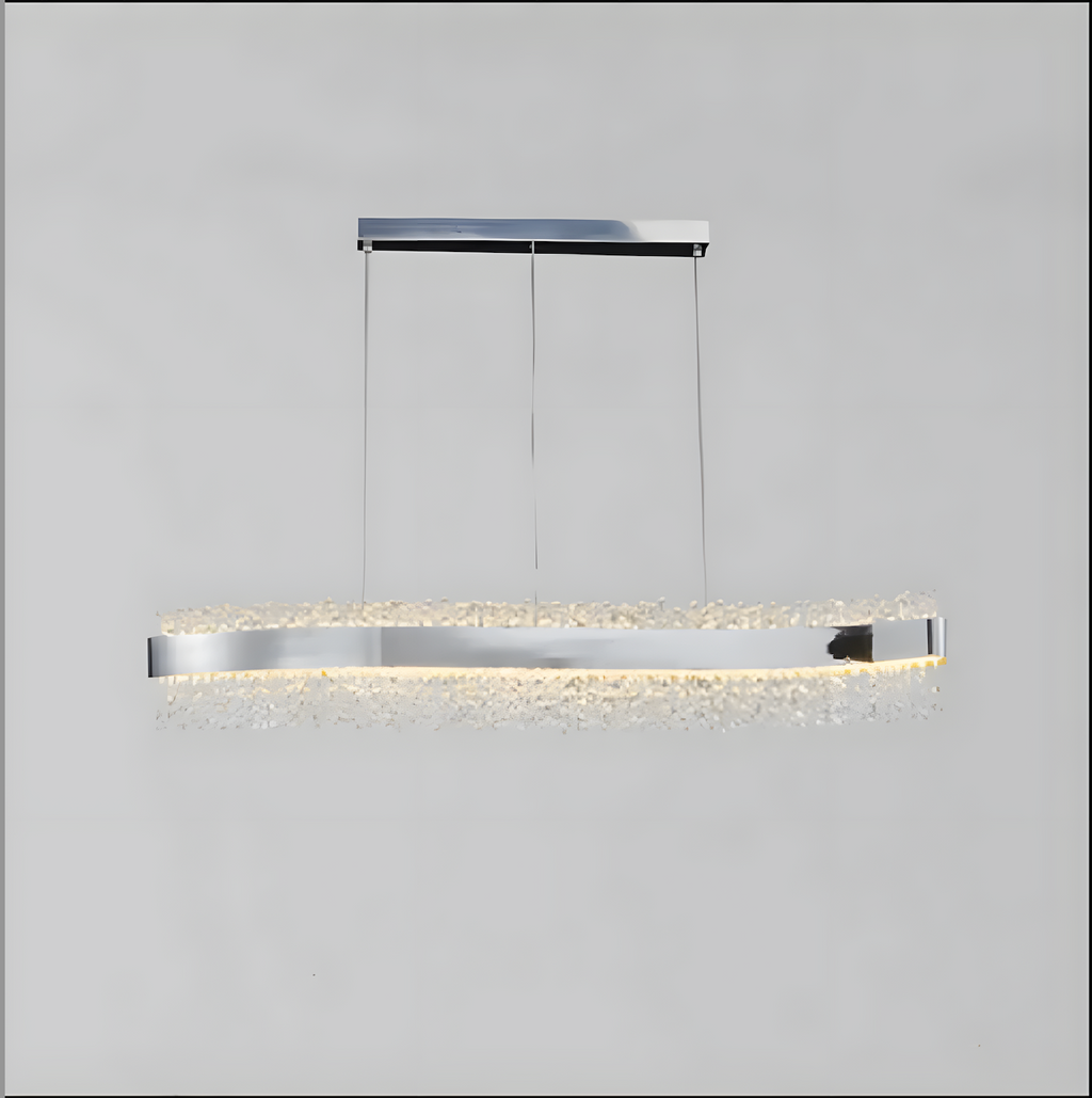Caglio | Luxury Wave-Shaped Rectangle Crystal Chandelier