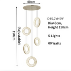 Baveno | Hanging Crystal Lighting for Staircase