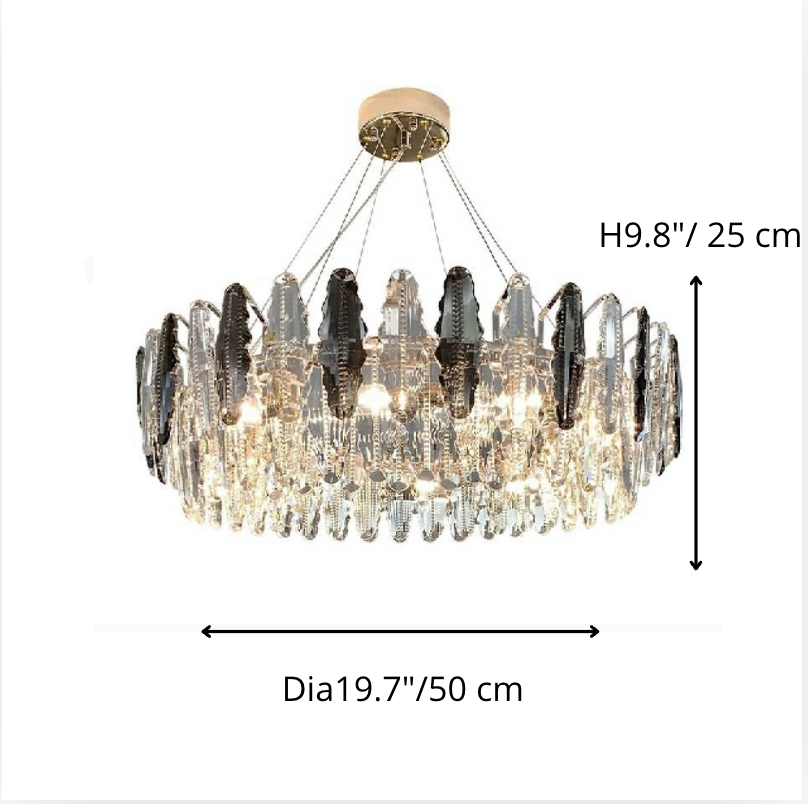 Alme | Elegant Luxury Gold Crystal Shine Chandelier