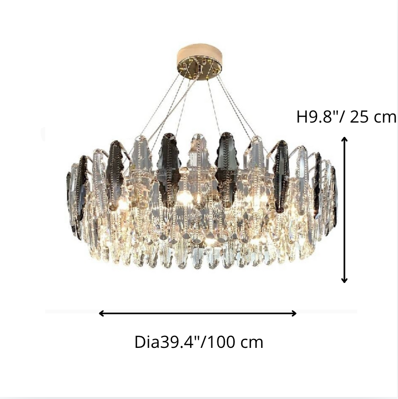 Alme | Elegant Luxury Gold Crystal Shine Chandelier