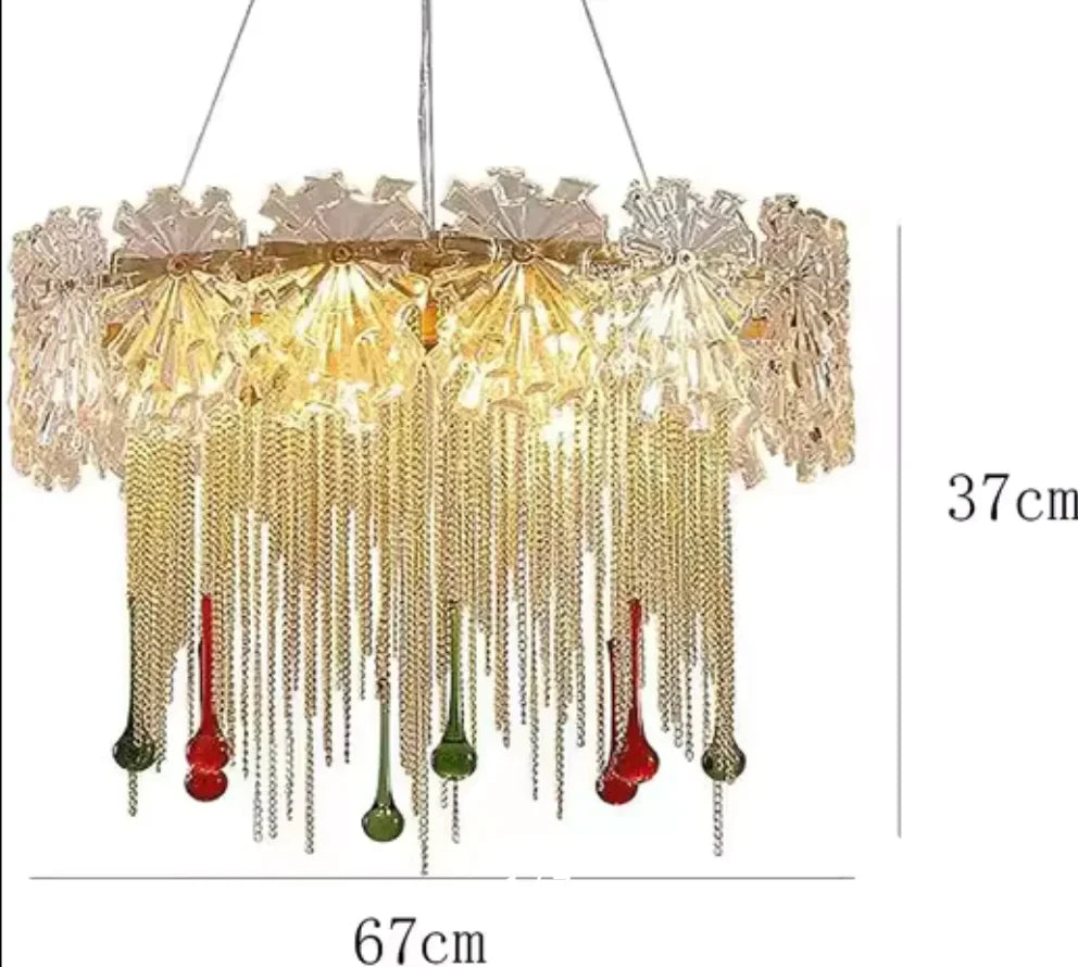 Delemont | Creative Drum Crystal LED Pendant Chandelier for Living Room