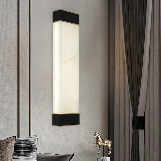 Mellingen | Rectangular Marble Wall Lamp in Minimalistic Style