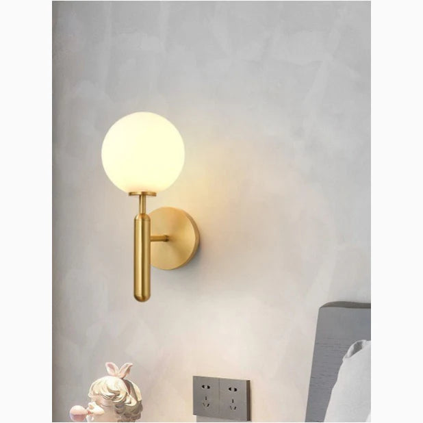 Modern Glass Wall Lamp in the Ball Shape, Living Room, Bedroom