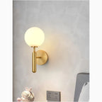 Modern Glass Wall Lamp in the Ball Shape, Living Room, Bedroom