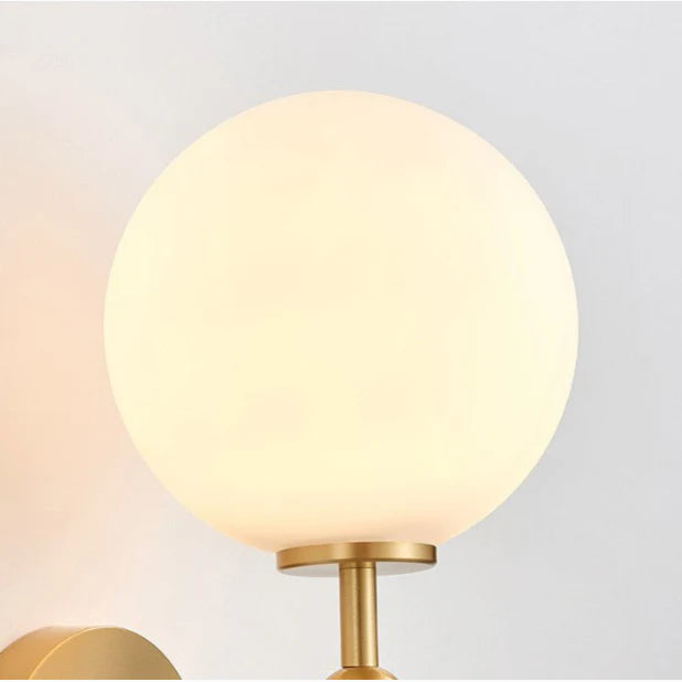 Modern Glass Wall Lamp in the Ball Shape, Living Room, Bedroom