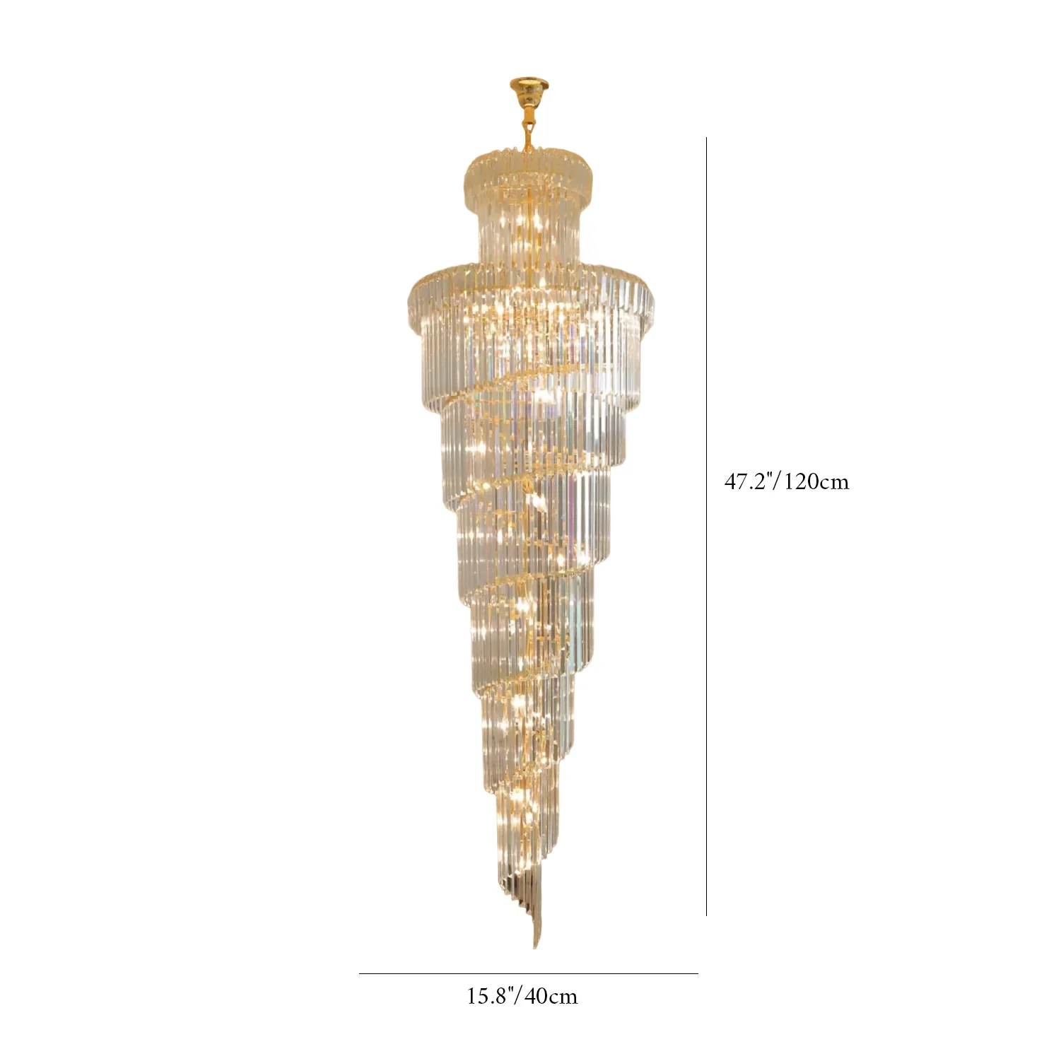 Cap d'Ail | Gorgeous Big Stairway Crystal Ceiling Chandelier