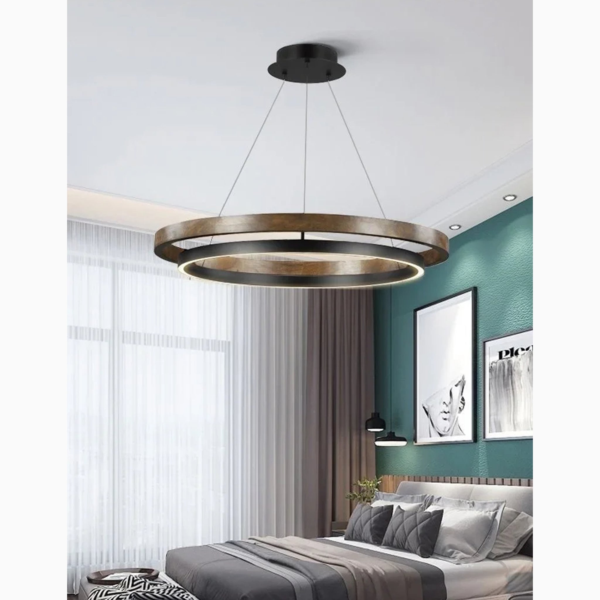 Sion | Modern Minimalistic Aluminium Drum Chandelier