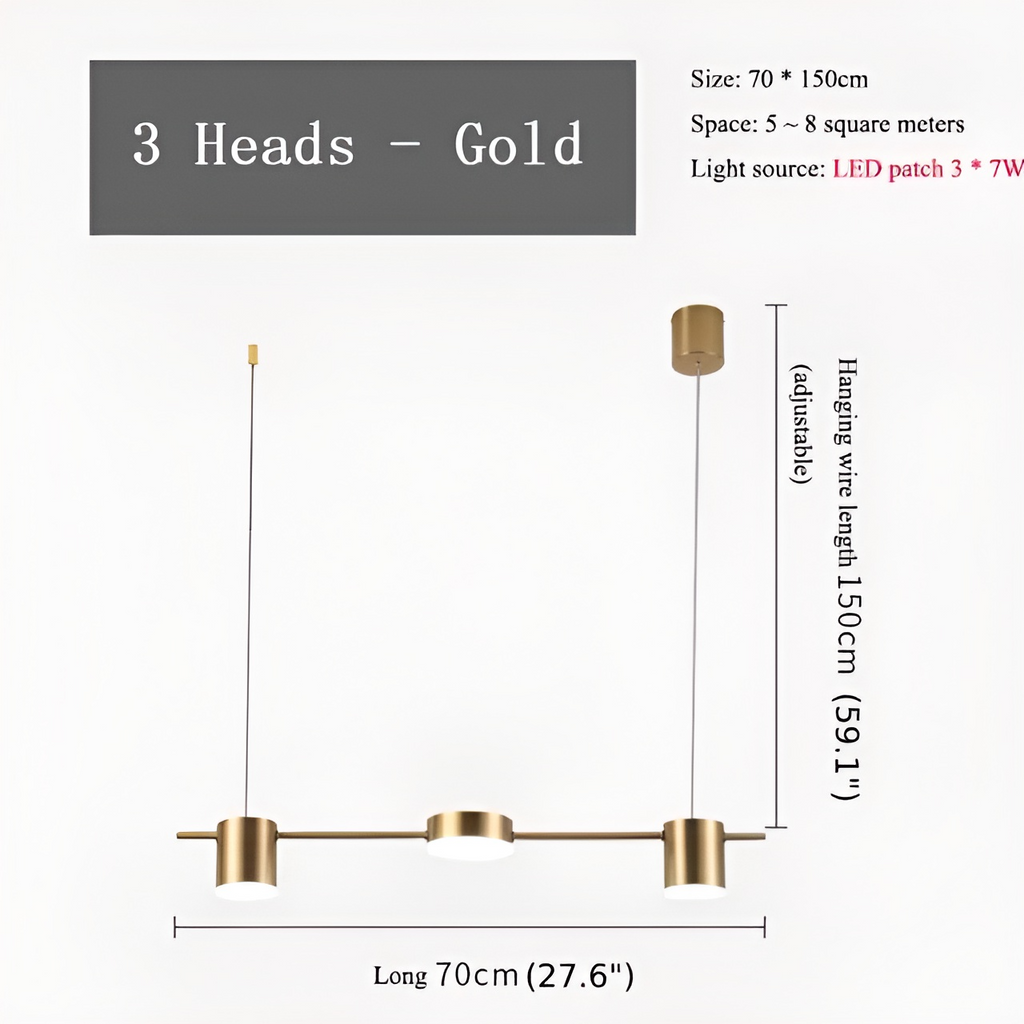 Seranon Minimalistic Black/Gold Pendant Lamp