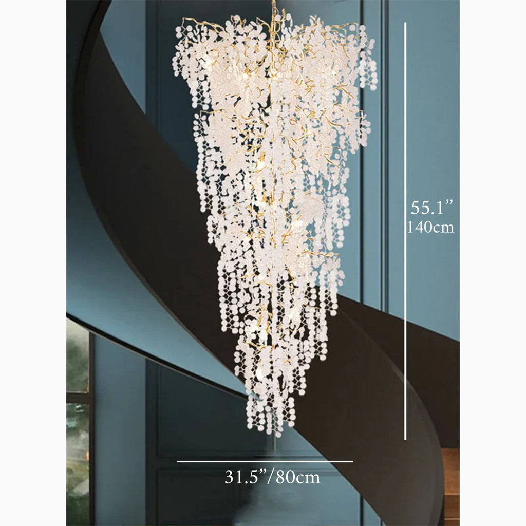 Aidone | Large Luxury Crystal Chandelier For Staircase
