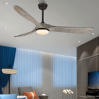 60" Modern Wooden LED Ceiling Fan with Remote Control
