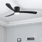 36" LED Wooden Ceiling Fan with Lamp and Remote Control