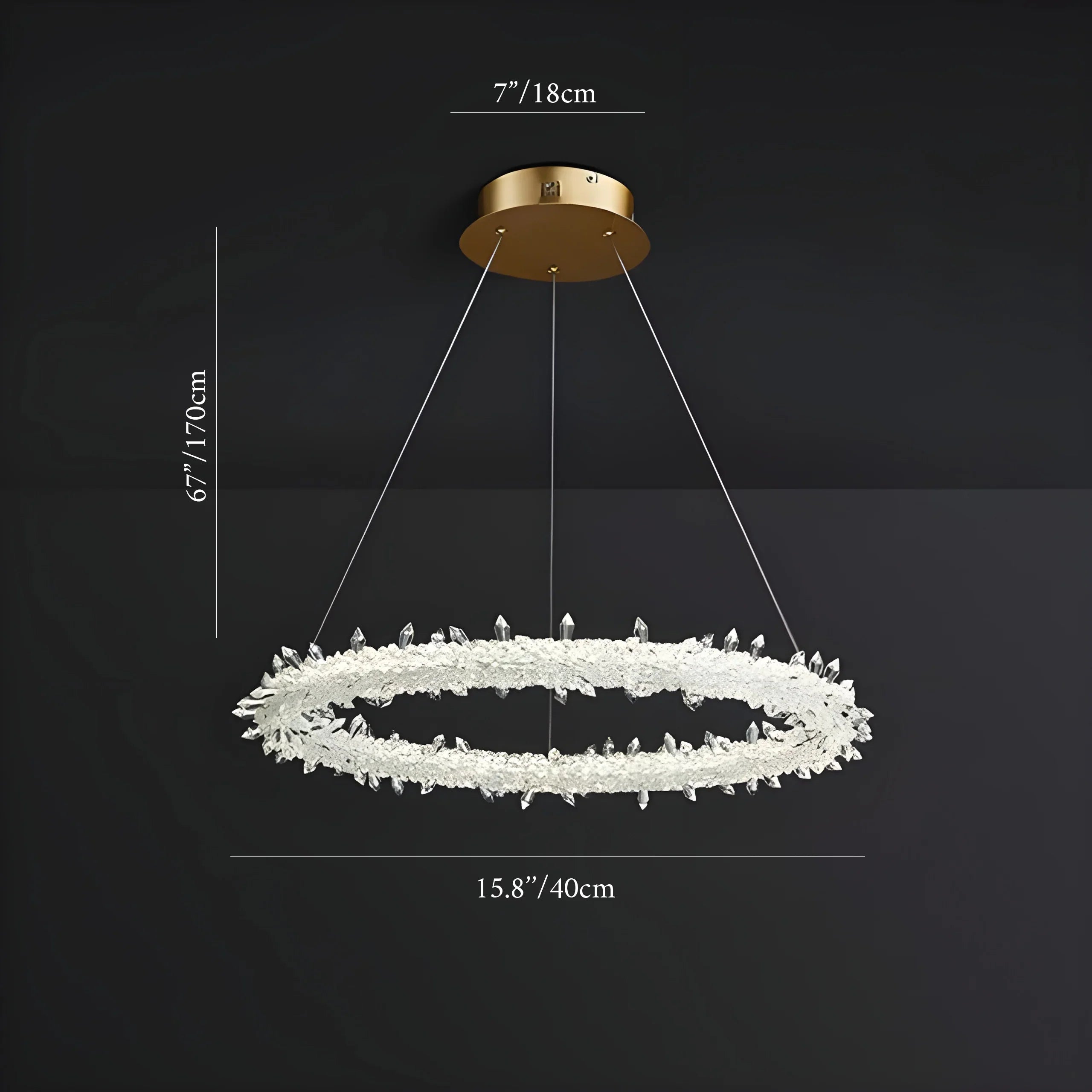 Andenne | Modern Ring Crystal Chandelier for Living Room