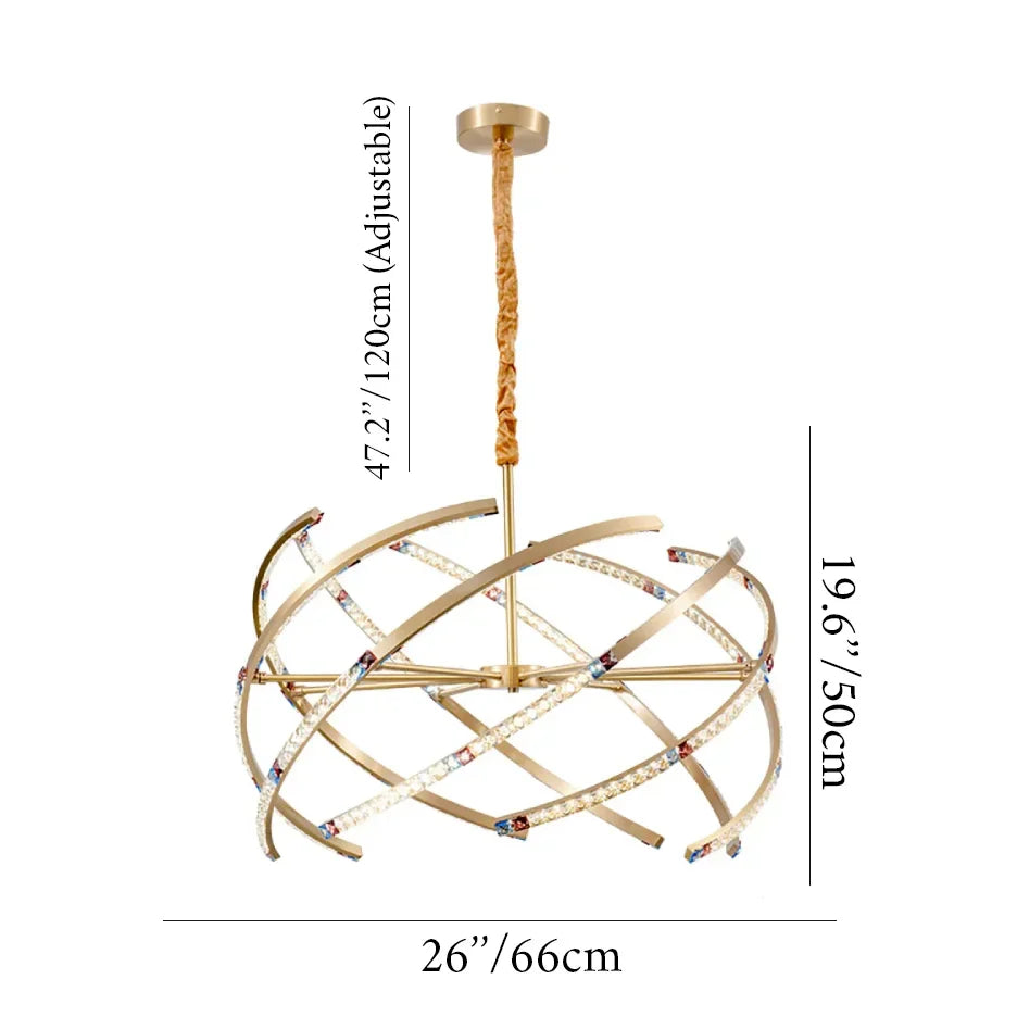 Arnasco | Creative Spherical Copper Crystal Chandelier