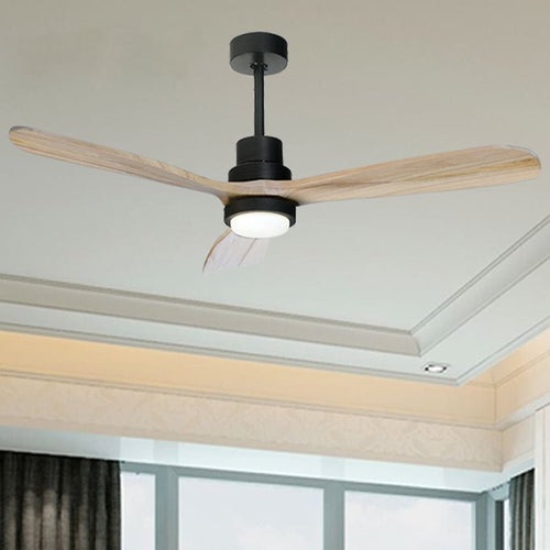 52" Modern LED Wooden Ceiling Fan with Remote Control
