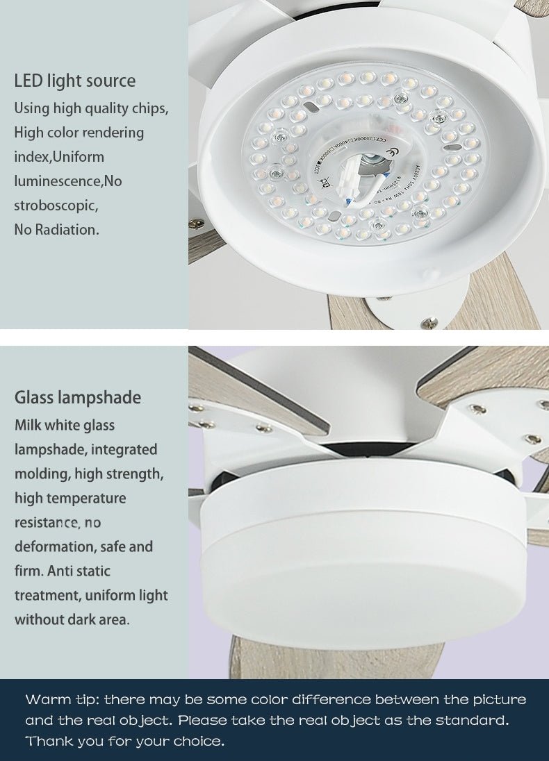 36" Ceiling Fan with Light, Plywood Blades and Remote Control