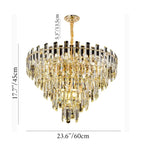 Amriswil | Contemporary Smoky Gray Chandelier for Living Room