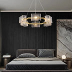Aidomaggiore | Modern Glass Ice Cubes Round Chandelier
