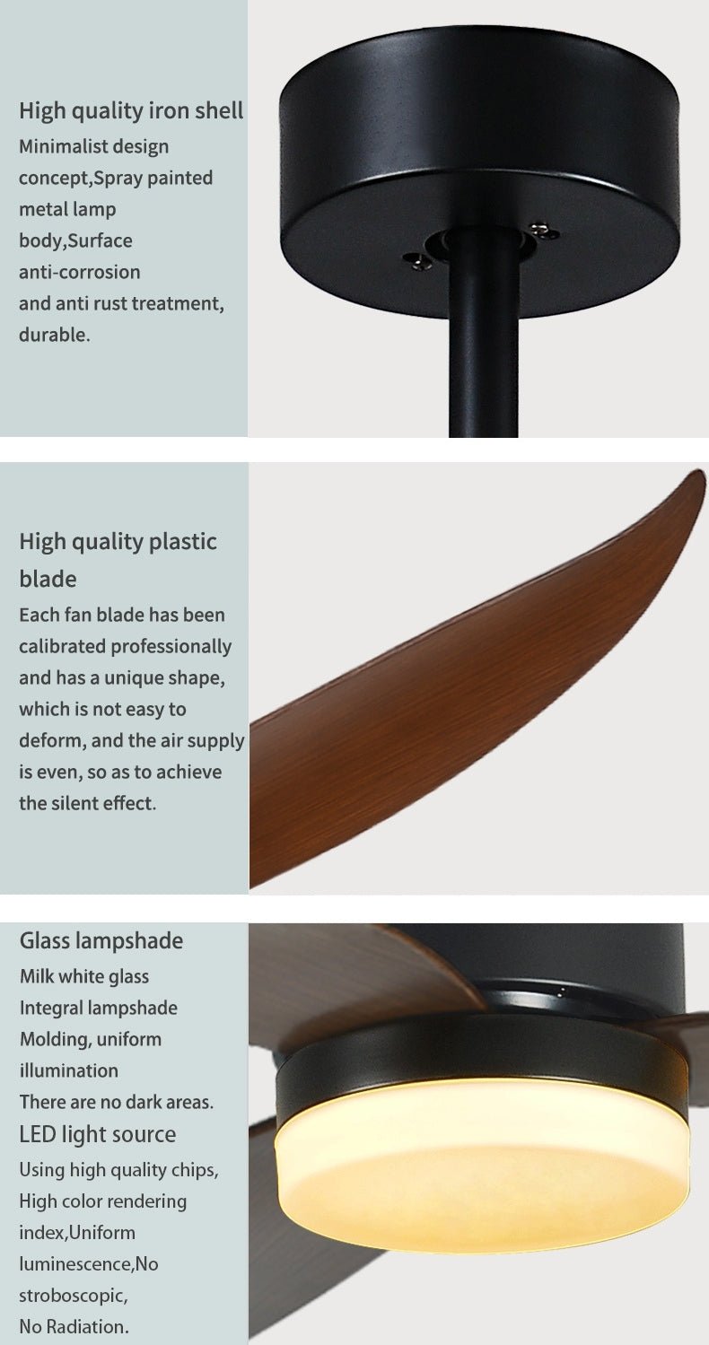 46" Fashion Ceiling Fan with Plastic Blades and Remote Control