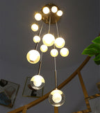 Peillon | Gold Crystal Raindrop Glass Ball Chandelier