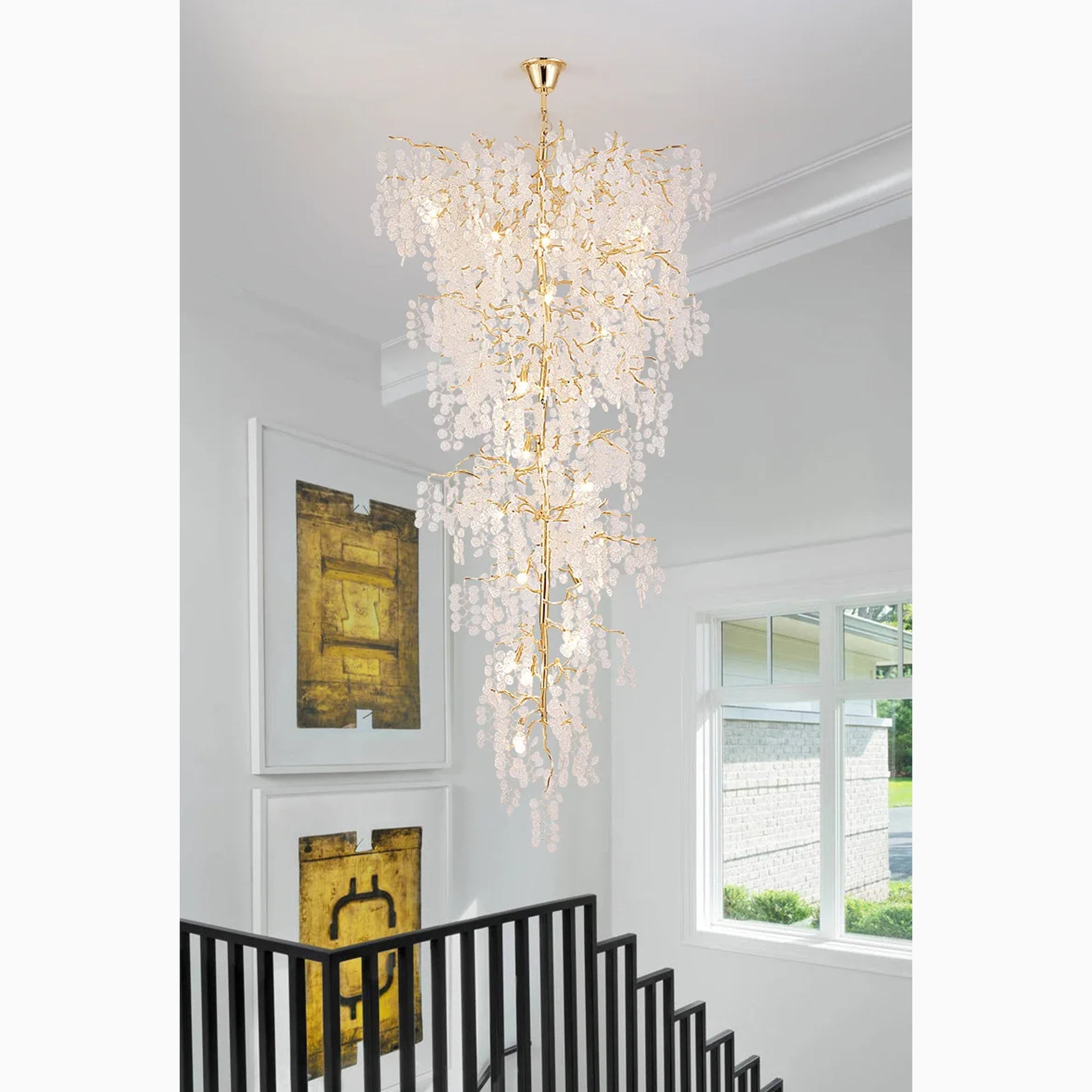 Aidone | Large Luxury Crystal Chandelier For Staircase