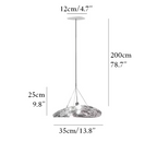 Adelboden | Silver Glass Chandelier For Dining Room