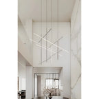 Arden Linear Chandelier - Smart LED Suspension Light For Living Room, Staircase | Gold, Black, Silver Finish