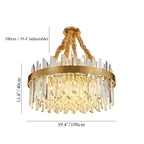 Albissola Marina | Drum Gold Stainless Steel Crystal Chandelier